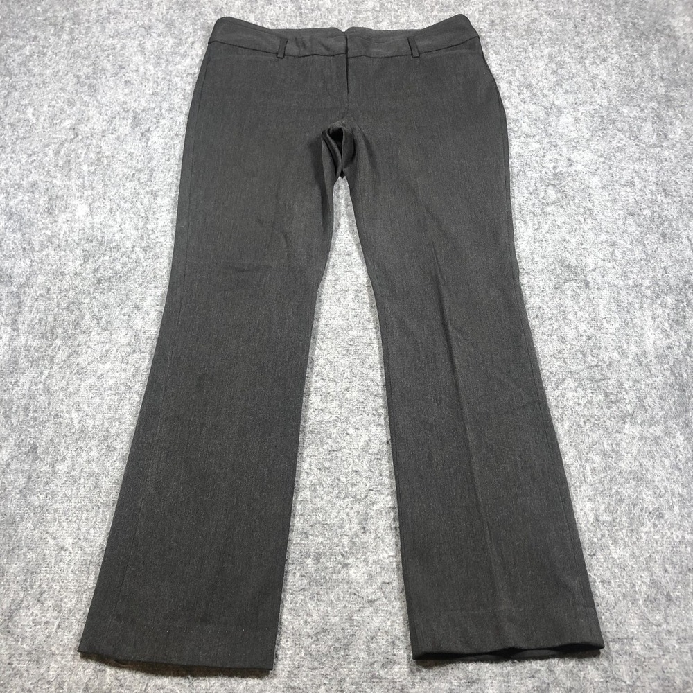 Express Pants‎ Womens 10R Gray Twill Straight Leg Stretch Career Office Work